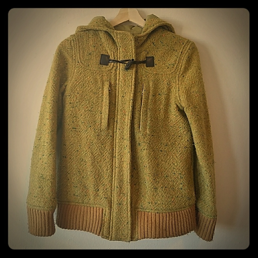 Wool hooded jacket